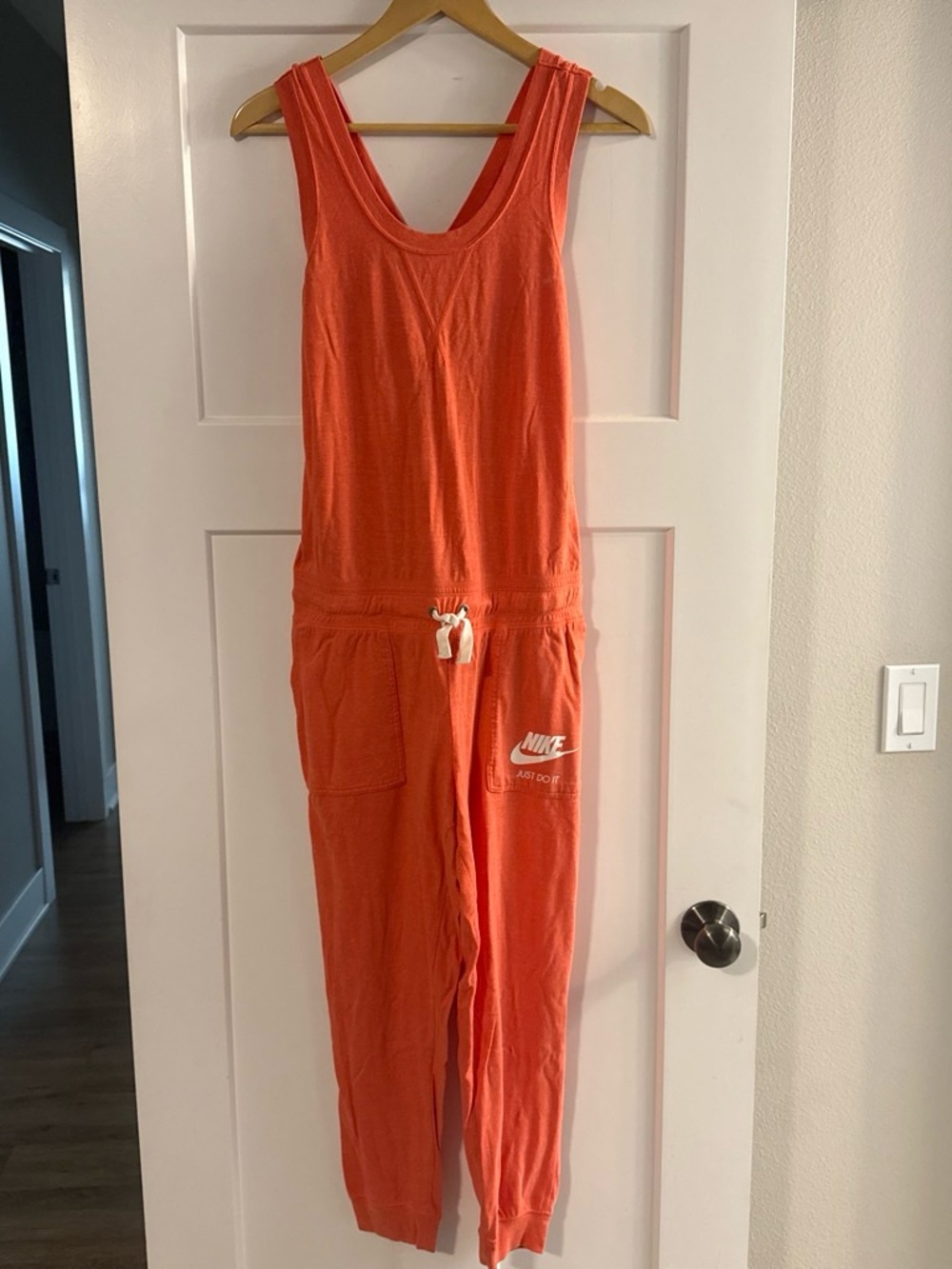Nike Women’s Orange Sleeveless One-Piece Jumpsuit